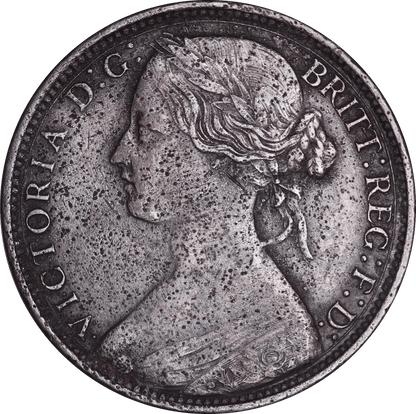 1862 Queen Victoria One Penny - VF - S.3954 Dies 6+G
