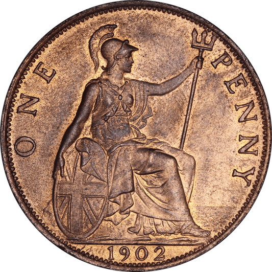 1902 King Edward VII Penny - AUNC - SPINK 3990