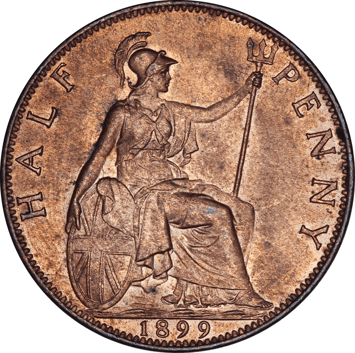 1899 Queen Victoria Halfpenny - AUNC - SPINK 3962