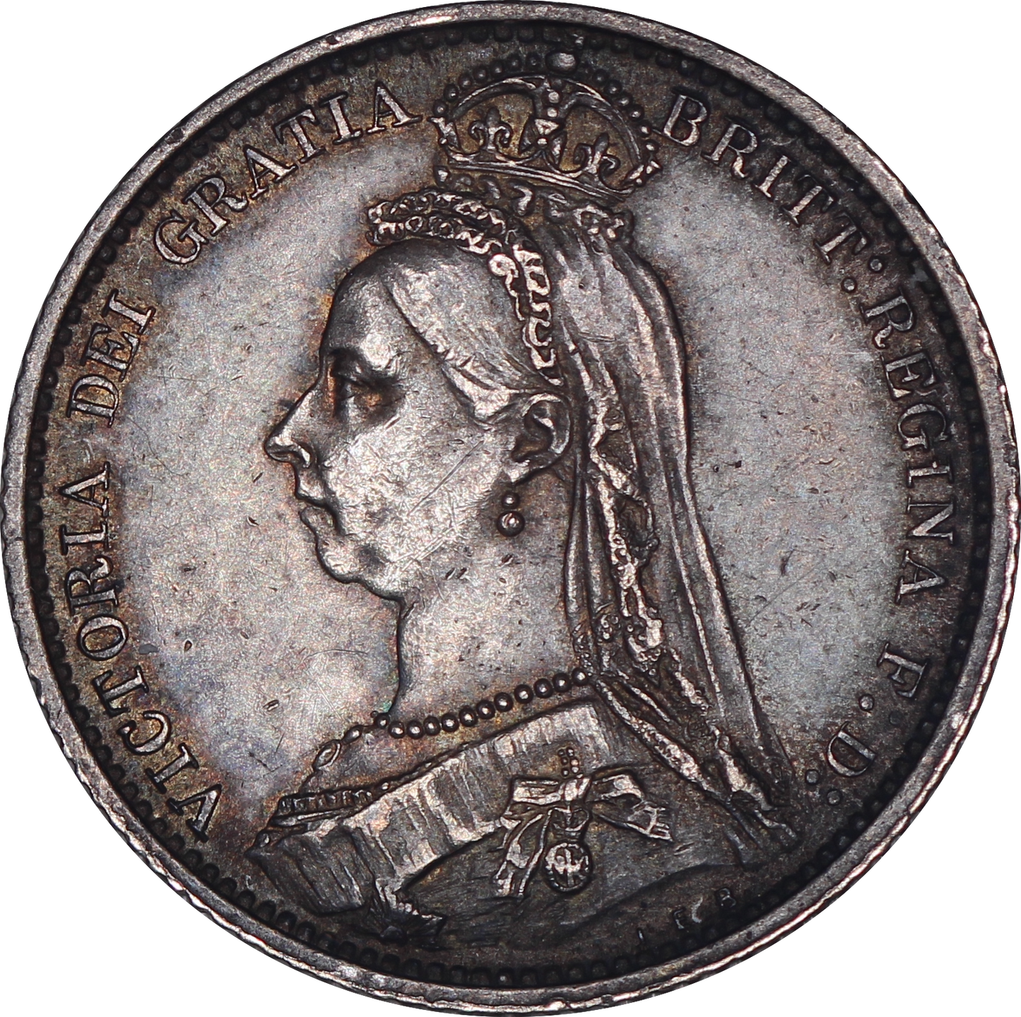 1887 Queen Victoria Withdrawn Type Sixpence - EF - S.3928