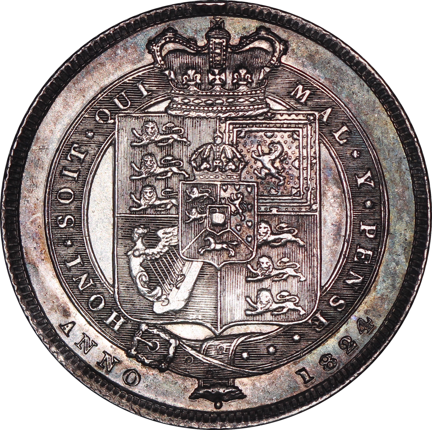 1824 King George IV Shilling - AUNC - S.3811