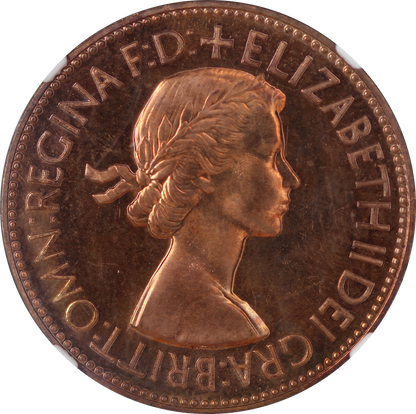 1953 Queen Elizabeth II Proof Penny - PF 64 RB - S.4154