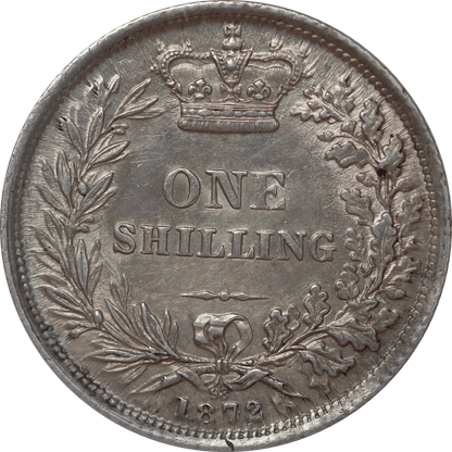 1872 Queen Victoria Shilling - CGS 65 - S.3906A