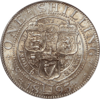 1893 Queen Victoria Shilling - CGS 82 - S.3940