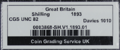 1893 Queen Victoria Shilling - CGS 82 - S.3940