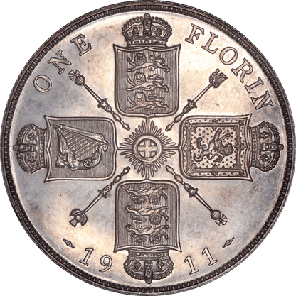 1911 King George V Proof Florin - UNC - S.4012