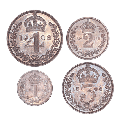 1906 King Edward VII Maundy Set - UNC - S.3985