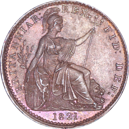 1821 King George IV Farthing - AUNC - S.3822