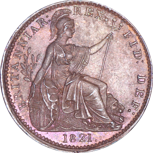 1821 King George IV Farthing - AUNC - S.3822