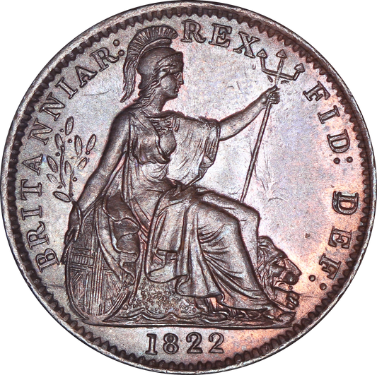 1822 King George IV Farthing - AUNC - S.3822